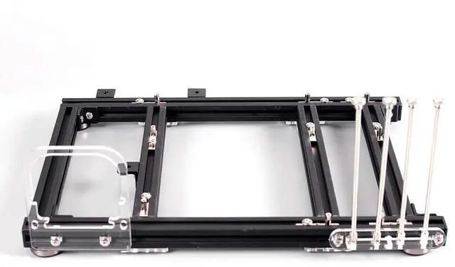 Alt view image 3 of 5 - M-ATX MATX ITX Computer Open Air Case Bracket Aluminum DIY Bare Frame, Personality DIY Chassis Bracket Open Chassis,PC Test Bench(Black)