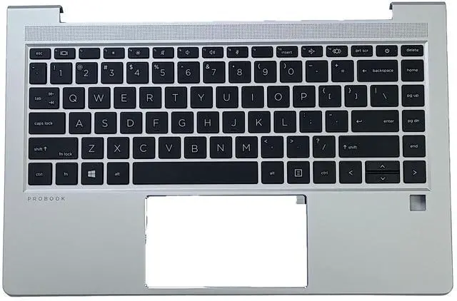 Main image of LTPRPTS Replacement Laptop Upper Case Palmrest Non-Backlit Keyboard Assembly Part for HP Probook 440 G8 445 G8 M23770-001 Silver