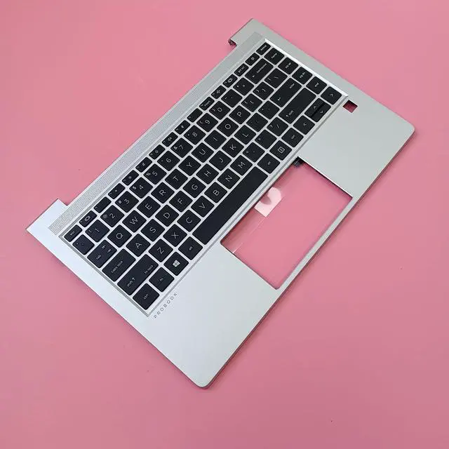 Alt view image 3 of 5 - LTPRPTS Replacement Laptop Upper Case Palmrest Non-Backlit Keyboard Assembly Part for HP Probook 440 G8 445 G8 M23770-001 Silver