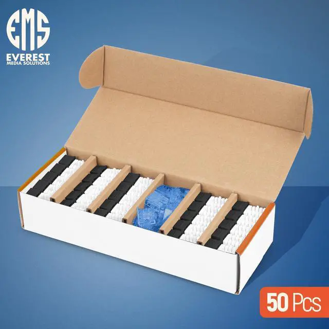 Alt view image 2 of 5 - Everest 90° Angled RJ45 Cat5e Keystone Jacks 50-Pack in Black - Slim Profile Female RJ45 Connectors - Cat 5e Keystone Jack - Compatible with 90° Angled Speed Termination Tool - easyJACK (B094WB91H3)