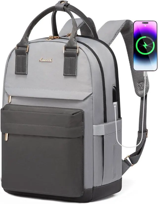 Main image of LOVEVOOK Laptop Backpack for Women 15.6 Inch,Cute Backpack Laptop Bag with USB Port,Waterproof Travel Backpack Purse Teacher Nurse Bag Fashion Computer Bag for Work