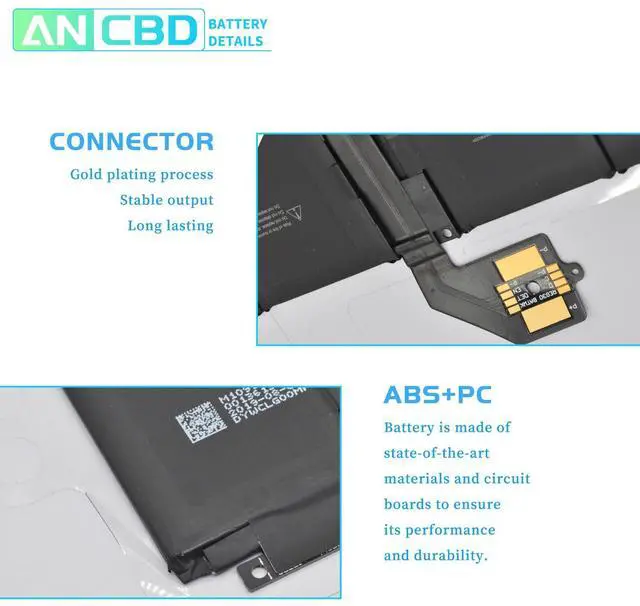 Alt view image 3 of 5 - ANCBD G3HTA052H DYNT02 Tablet Battery Replacement for Microsoft Surface Laptop 3 Gen 13.5" Keyboard Base 1867 1868 15 Core i5-1035G7 G3HTA053H G3HTA057H G3HTA058H (with Tools) 45.8Wh/6041mAh