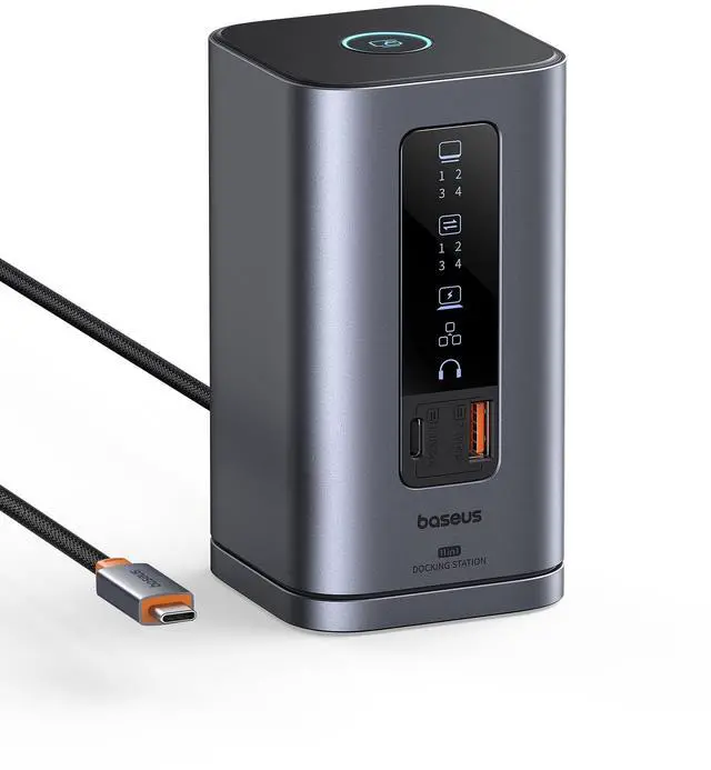 Main image of Baseus Docking Station, Spacemate(Win) 11 in 1, Triple Display, 4K HDMI and DP, 10Gbps USB A/C Ports, Gigabit Ethernet, 100W PD, Audio, Laptop Docking Station for Windows/Dell/HP/Lenovo/Asus/Acer/Mac