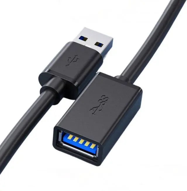 Alt view image 2 of 5 - 5 Pack of ALINNA 10FT Black USB 3.0 Extension Cable Type A Male to Female Extension Cord for USB Keyboard Mouse Flash Drive Hard Drive Printer