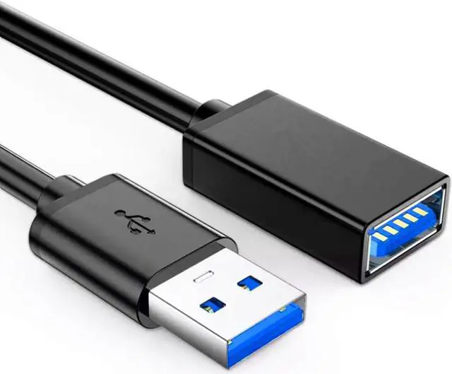 Alt view image 3 of 5 - 5 Pack of ALINNA 10FT Black USB 3.0 Extension Cable Type A Male to Female Extension Cord for USB Keyboard Mouse Flash Drive Hard Drive Printer