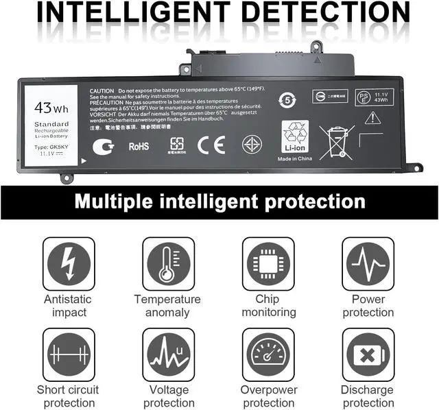 Alt view image 4 of 5 - IEFUU New GK5KY Battery for Dell Inspiron 11 3147 3148 3152 Series Inspiron 13 7353 7352 7347 7348 7359 7558 7568 Series Laptop Notebook Battery Fits Type 92NCT 4K8YH 04K8YH 092NCT