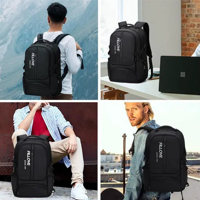 Alt view image 4 of 5 - FILLOVE Extra Large Backpack, FriendlyDurable Travel Backpack with USBCharging Port/Headphones Hole forMlen& amp ; WomenAnti theft& amp Secure, Water-Resistant Big Business College