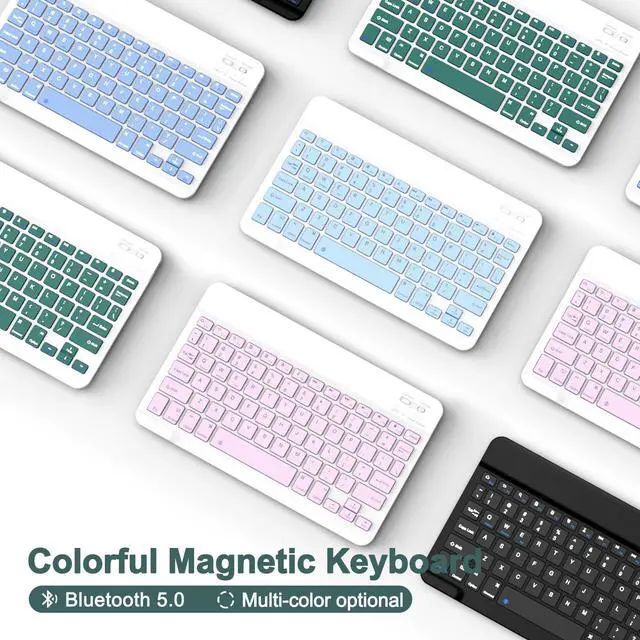 Alt view image 3 of 5 - GOKOCO for Samsung Galaxy Tab A9 Plus 2023 11 inch Keyboard Case,Magnetically Detachable Wireless Bluetooth Keyboard for SM-X210/X215/X216-Dark Green