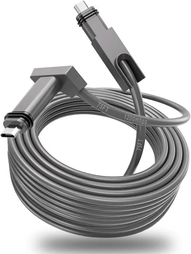 Main image of GTOMNI Starlink Cable 75FT Satellite Replacement Cable for Starlink Actuated Gen 2 Dish and Router,Starlink Rectangular Satellite V2 Starlink Cable Extension for Starlink Accessories, Grey