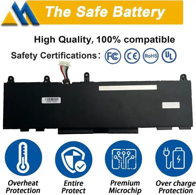 Alt view image 3 of 5 - Mobik 51.3Wh WP03XL Laptop Battery Replacement for HP Elitebook 830 835 840 845 860 865 x360 1040 G9 G10 Series Split X2 13-M000 Series HSTNN-OB2J HSTNN-LB9C HSTNN-LB8W 11.58V 4249mAh