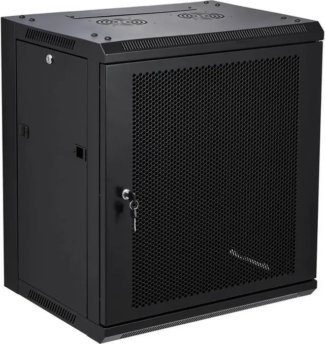 Main image of NETECABLE 12U Wall Mount Server Cabinet Network Rack Vented Enclosure Locking Door