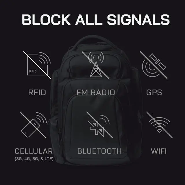 Alt view image 2 of 5 - OffGrid Faraday Backpack for Laptops & Multi-device Protection, Premium Military Grade EMP Proof Bag for Data Protection and Privacy, Executive Security and Data Privacy for Mobile Devices