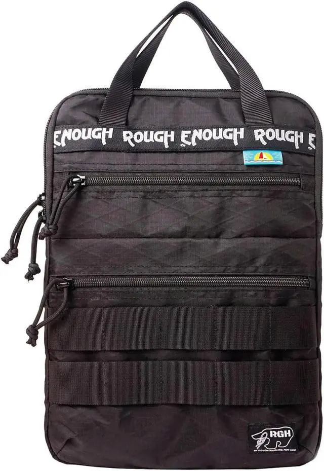Main image of Rough Enough 14 Inch Laptop Sleeve Case Bag Tactical with Dual Compartments Luggage Strap Handle Weather Resistant for Travel Outdoor adventures Black