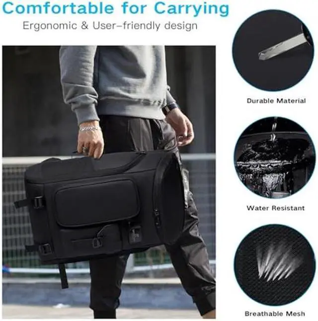 Alt view image 4 of 5 - TANGCORLE 30L Carry on Travel Backpack for Men Women, Multi-Pocket Business Work Backpack Fit 17.3inch Laptop,Daily Sport Gym Tennis Badminton Backpack with Shoe Compartment