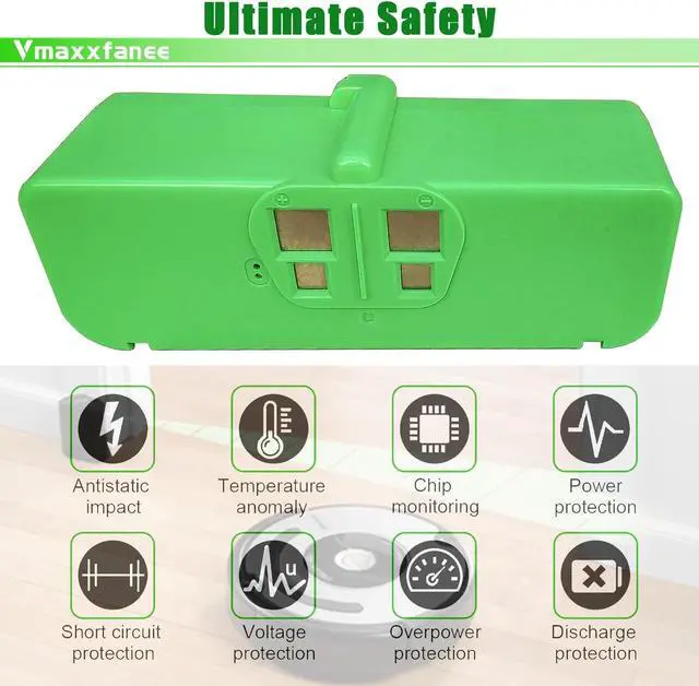 Alt view image 4 of 5 - 4376392 1800LI 48Wh for Replacement Lithium Ion Battery Replacement for Roomba 980 981 970 985 960 900 895 860 890 891 695 690 680 685 670 665 652 640 614 615 Series 3300mAh 430 440 450 445