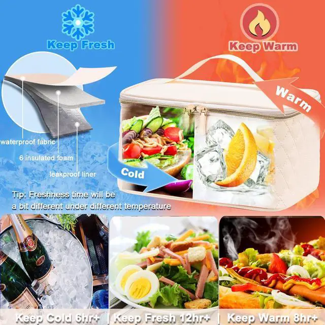Alt view image 3 of 5 - Weitars Lunch Backpack for Women,15.6 Inch Laptop Backpack Travel Backpack for Women,Work Backpack,Teacher Nurse Backpack Insulated Lunch Bookbag Cooler Backpack