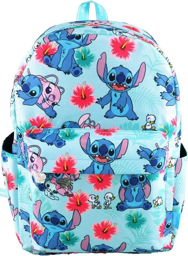 Main image of Wondapop Disney Lilo & Stitch 17 Inch Deluxe Backpack with Laptop Compartment (Aqua)