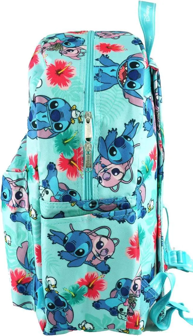 Alt view image 4 of 5 - Wondapop Disney Lilo & Stitch 17 Inch Deluxe Backpack with Laptop Compartment (Aqua)