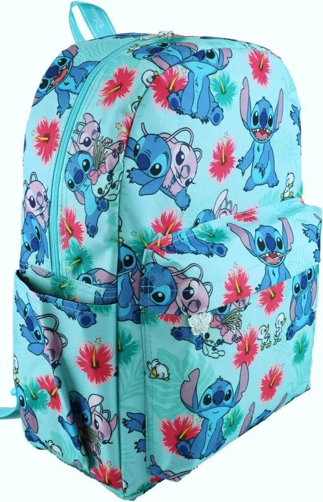 Alt view image 2 of 5 - Wondapop Disney Lilo & Stitch 17 Inch Deluxe Backpack with Laptop Compartment (Aqua)