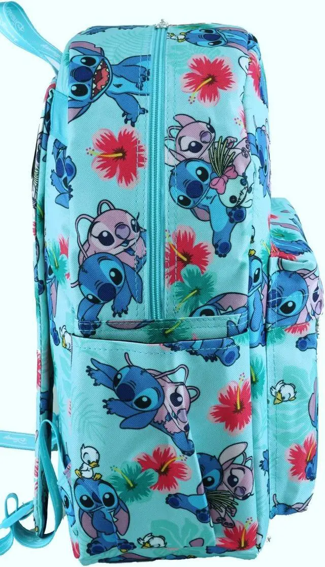 Alt view image 3 of 5 - Wondapop Disney Lilo & Stitch 17 Inch Deluxe Backpack with Laptop Compartment (Aqua)