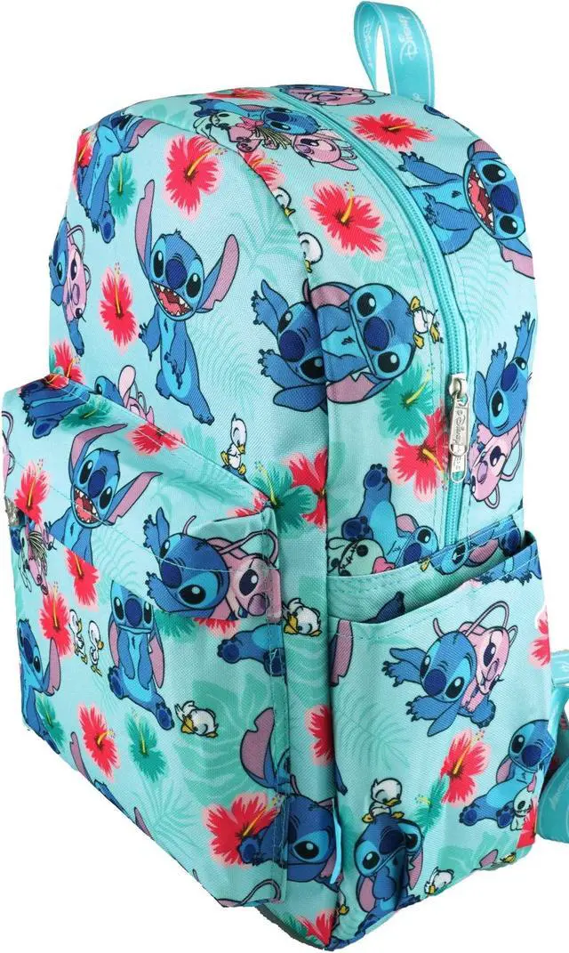 Alt view image 5 of 5 - Wondapop Disney Lilo & Stitch 17 Inch Deluxe Backpack with Laptop Compartment (Aqua)