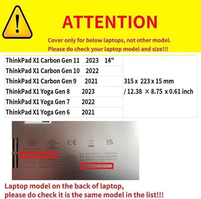 Alt view image 3 of 5 - WODBAO Laptop Protection case for Lenovo ThinkPad X1 Carbon Generation 11/10/9 2023-2021 and ThinkPad X1 Yoga Gen 8/7/6 2023-2021 Laptop Drop Protection PU Leather case (Dark Blue)