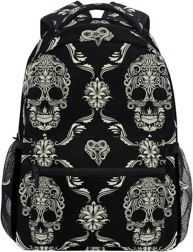 Main image of ZZKKO Sugar Skull Day of the Dead Boys Girls School Computer Backpacks Book Bag Travel Hiking Camping Daypack