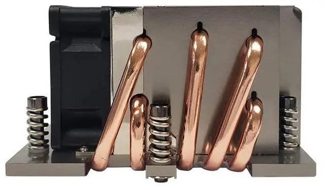 Alt view image 2 of 4 - Dynatron 271978 Fan J10 2u Active Heatsink With Heat Pipes Embedded Brown Box