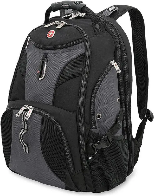 Main image of SwissGear 1900 Scansmart TSA 17 Laptop Backpack, Grey/Black, 19-Inch