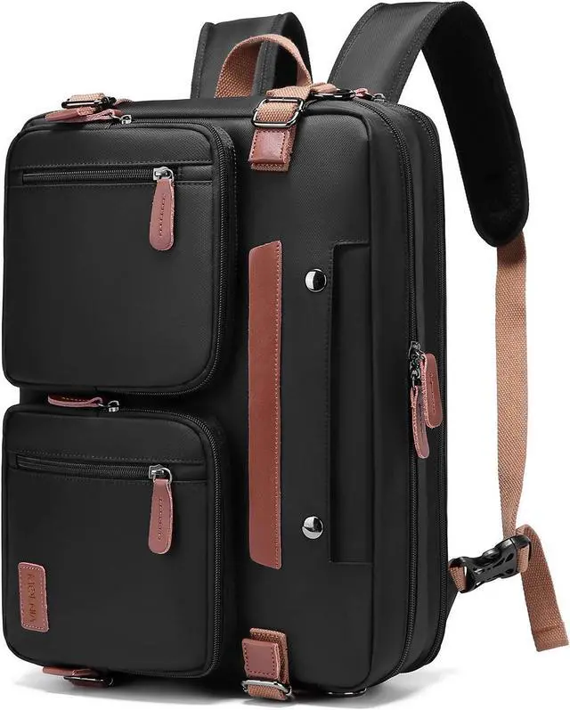 Main image of MOLNIA 15.6 inch Laptop Backpack for Men Women,3 in 1 Briefcases For Men,Messenger Bag Laotop Bag Computer Bags For Work College Travel, Black