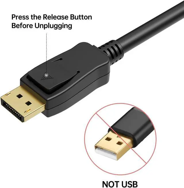 Alt view image 5 of 5 - BENFEI DisplayPort to HDMI Cable, DisplayPort to HDMI Male to Male Adapter Gold Plated Cord for Lenovo, HP, ASUS, Dell and Other Brands - 6 Feet, Pack of 5