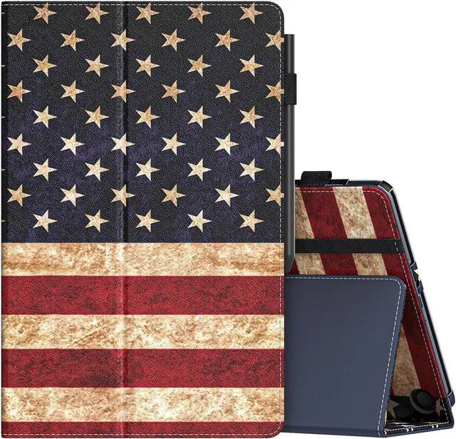 Main image of MoKo Case for Amazon Kindle Fire Max 11 Case (13th Generation, 2023 Release) 11" - Slim Folding Stand Cover Case for Fire 11 Tablet with Auto Wake/Sleep, American Flag
