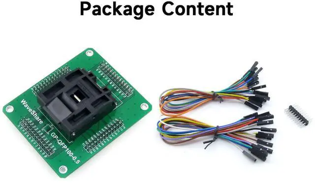 Alt view image 2 of 5 - Waveshare GP-QFP100-0.5 QFP100 TQFP100 LQFP100 IC51-1004-809 IC Test Socket Programming Adapter 0.5mm Pitch