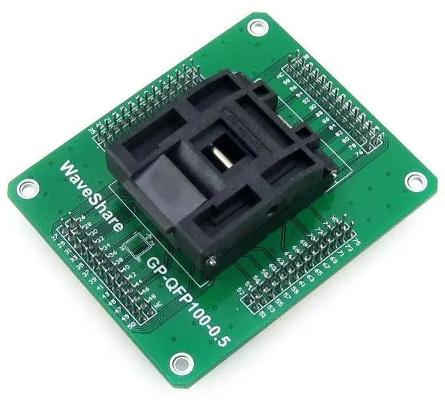 Alt view image 4 of 5 - Waveshare GP-QFP100-0.5 QFP100 TQFP100 LQFP100 IC51-1004-809 IC Test Socket Programming Adapter 0.5mm Pitch