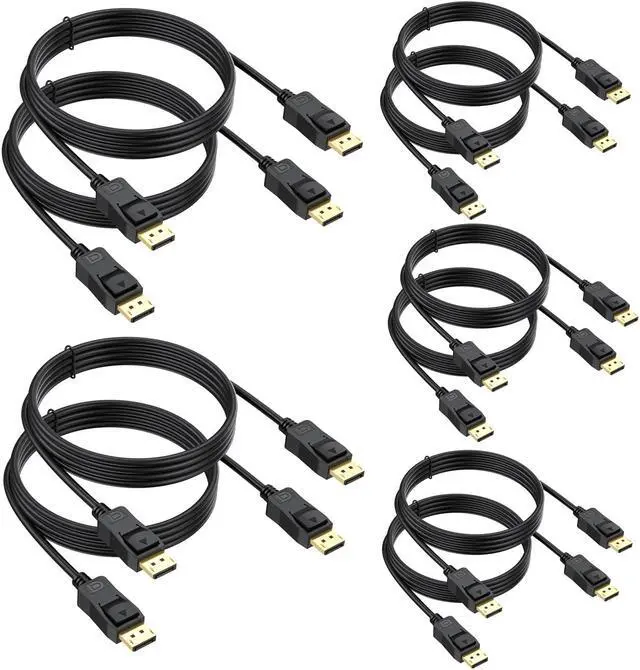 Main image of UVOOI 4K DisplayPort Cable 3FT 10-Pack, Display Port to Display Port Cable for Monitor DP to DP Cable Male to Male Adapter 4K@60Hz, 2K@144Hz, 1080P