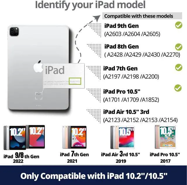 Alt view image 5 of 5 - WIWU iPad 9th/8th/7th Generation Case with Keyboard, Detachable Case with Vertical Support, for Air 3rd, iPad Pro 10.5 inch,Trackpad,7 Color Backlit