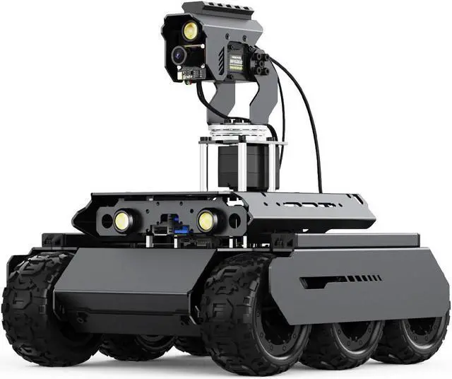 Main image of Waveshare UGV Rover Open-Source 6 Wheels 4WD AI Robot,Compatible with Raspberry Pi 5, Dual Controllers, Comes with Pan-Tilt Module, PI5-4GB Included