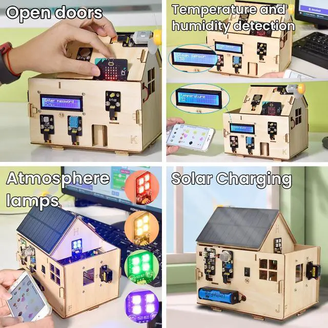 Alt view image 3 of 5 - KEYESTUDIO Smart Home Starter Kit with Microbit V2 Go Kit