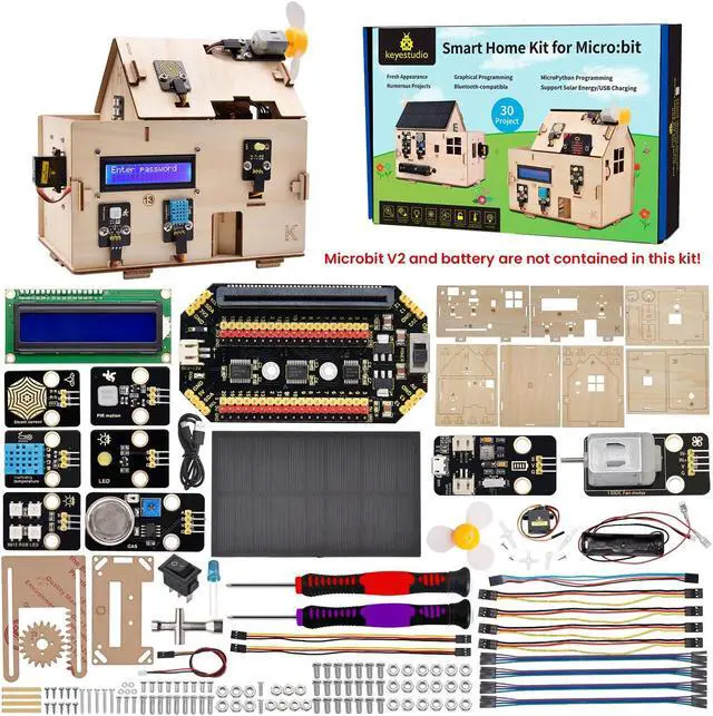 Alt view image 4 of 5 - KEYESTUDIO Smart Home Starter Kit with Microbit V2 Go Kit