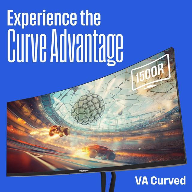 Alt view image 3 of 5 - Westinghouse 34 Inch Curved Ultrawide Gaming Monitor, 180Hz, AMD FreeSync Support, Low Motion Blur, 1500R Curve, 3440 x 1440, for PC Gaming with Built in Speakers, 2X DisplayPort, 2X HDMI