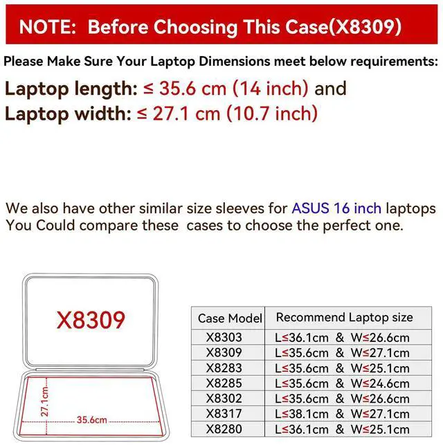 Alt view image 2 of 5 - Smatree Hard EVA Protective Sleeve Case Compatible for 16 inch ASUS ProArt Studiobook 16 OLED H7604/Pro 16 OLED W7604, 16inch Waterproof and Anti-Shock Laptop Bag (X8309)