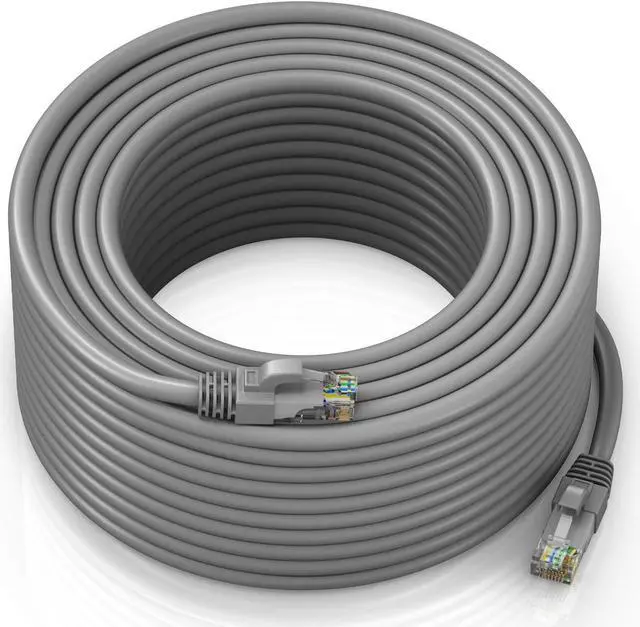 Main image of Maximm Ethernet Cable 300 ft CAT6 High Speed Internet Network LAN Cable Cord, Outdoor Waterproof (Gray)