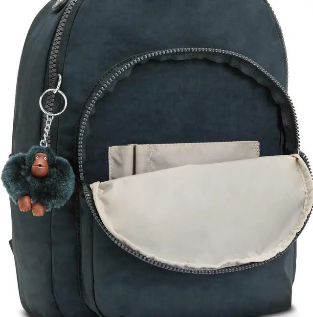 Alt view image 5 of 5 - Kipling Women's Seoul Small Backpack, Durable, Padded Shoulder Straps with Tablet Sleeve, Bag, True Blue Tonal, 10.5''L x 13.75''H x 6.75''D (KI40824DX)