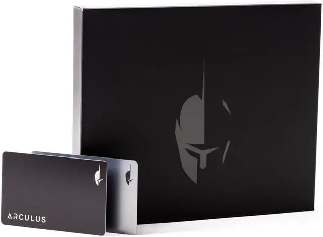 Main image of Arculus(r) Crypto Cold Storage Wallet Bundle - Black & Silver - Secure Crypto and NFT Wallet for Ethereum, Bitcoin, Cardano & More