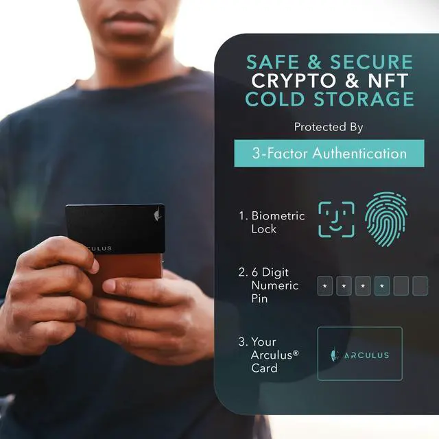 Alt view image 3 of 5 - Arculus(r) Crypto Cold Storage Wallet Bundle - Black & Silver - Secure Crypto and NFT Wallet for Ethereum, Bitcoin, Cardano & More