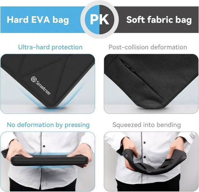 Alt view image 4 of 5 - Smatree Hard EVA Protective Sleeve Case Compatible for 13.3 inch Apple MacBook Air 2009/2010/2011/2012/2013/2014/2015/2017/A1466/A1369/A1304, for 13.3 inch Apple MacBook Pro 2012/A1278 Sleeve (X8252)