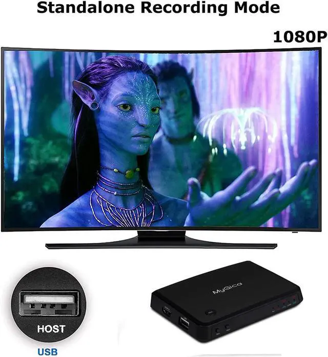 Alt view image 3 of 5 - MyGica Broadcast Live Streaming Capture Card Switch, No PC Required Standalone HD 1080P HDMI to USB Game Recorder, Audio Video Capture Device for Education, Online Course, Video Conference