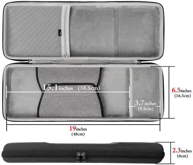 Alt view image 3 of 5 - Geekria 90%-96% Keyboard and Mouse Case, Hard Shell Travel Carrying Bag for 100 Keys Computer Mechanical Keyboard and Mouse Combo Case, Compatible with ASUS ROG Strix Scope II 96, Aula F99