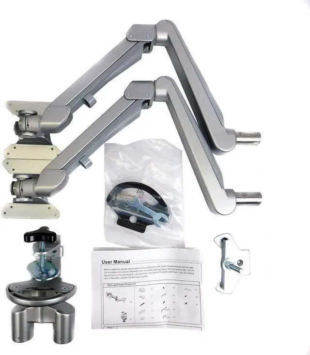 Main image of ESI Ergo EDGE2-SLV EDGE-Series Dual Monitor Arm