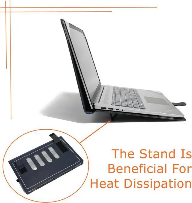 Alt view image 2 of 5 - Honeymoon Protective Case Cover for Samsung Galaxy Book 4/3 Pro & Book5/4/3 Pro 360 & Galaxy Book 4/3 Ultra 16 Inch[Not fit Book4/3 360],Multi-Angle Stand with Heat-Vent,Blue